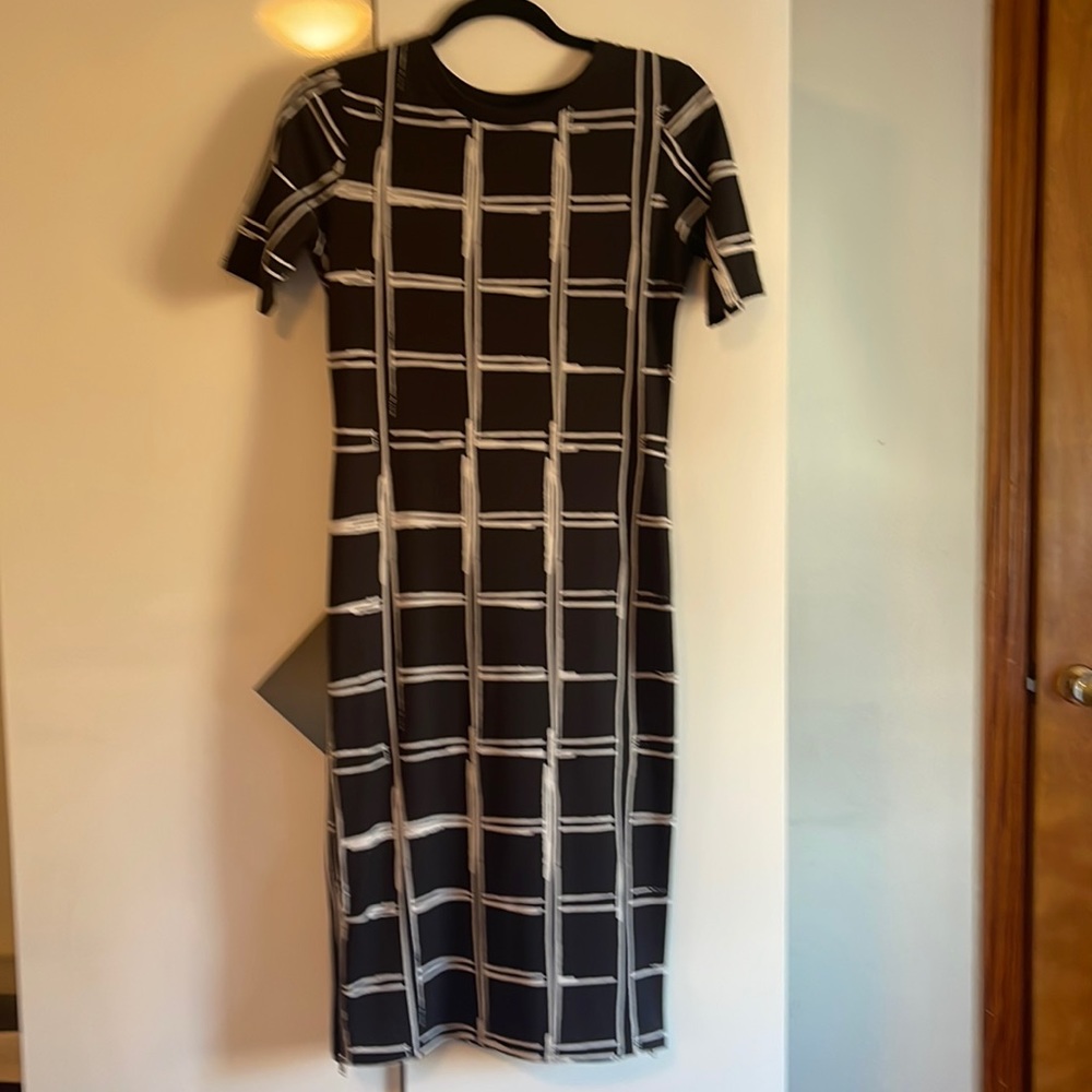 Topshop printed black white dress Sz US 4